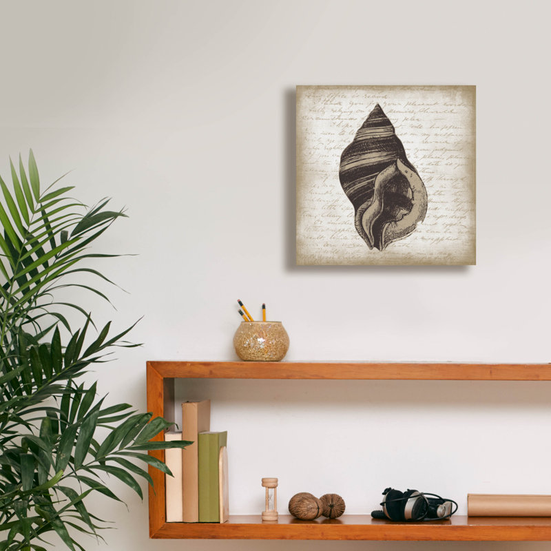 «Shell 2» par Erin Clark, art mural sur toile, H 12 po x l 12 po x P 0,75 po