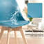 42.5cm Modern style Dining Chair, Padded Plastic Side Chair with Solid Wood Legs-343382744-367112731