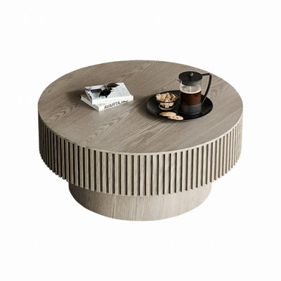 Timeshia Round Coffee Table With Storage
