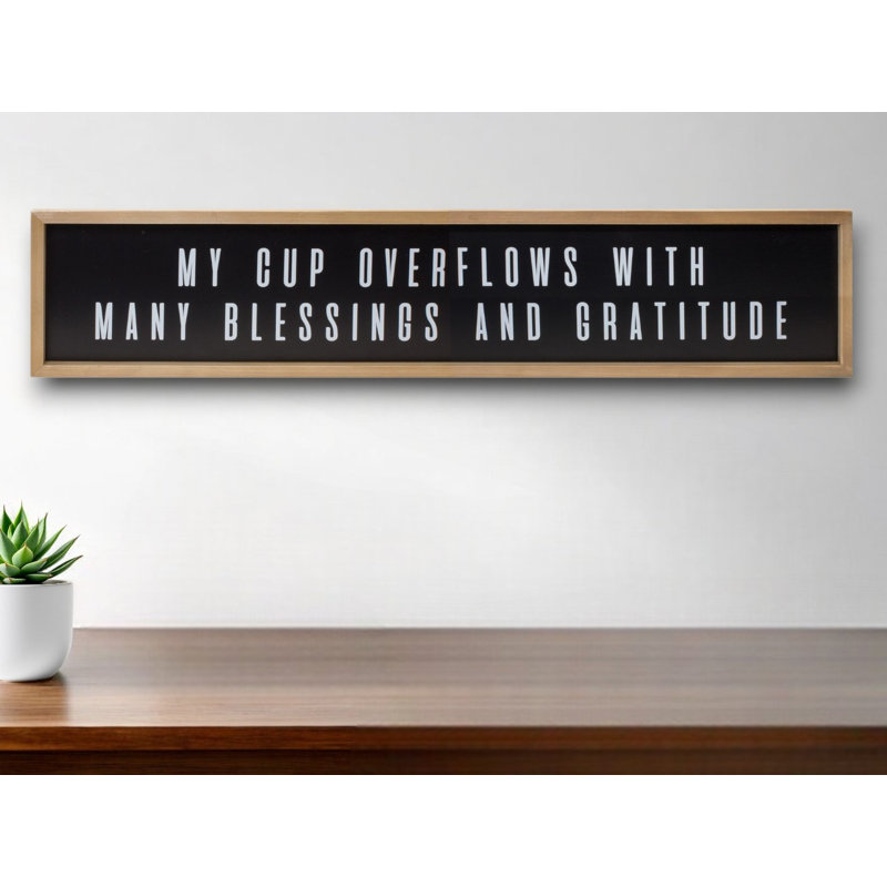 Décoration murale plaque en bois 10 "x 25" noir et blanc naturel