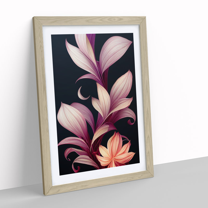 Breathtaking Flowers - Single Picture Frame Print, 34cm H x 25cm W x 2cm D, Oak