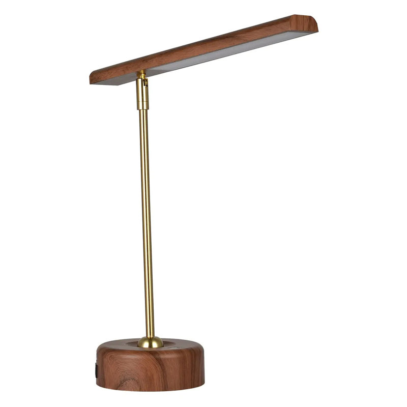 Lampe de bureau DEL à finition bois, style moderne, idéale pour tous les âges