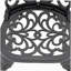 Ensemble de 7 pièces de mobilier de patio en aluminium coulé avec cadre noir et coussins de siège blanc cassé (identique à: W1710S00078)