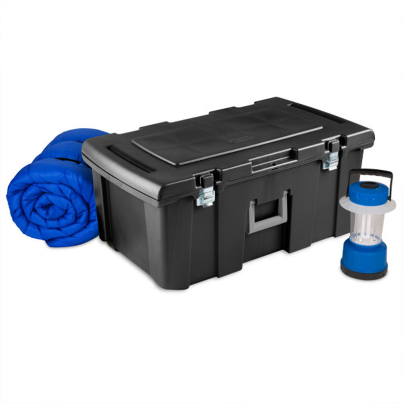 Sterilite Wheeled Footlocker, Plastic Utility Storage Container, Teal, 1
