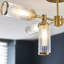 Cunningham 6-Light Satin Brass Semi Flush Mount