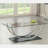 Chrome Rectangular U-Shaped Glass Top Coffee Table