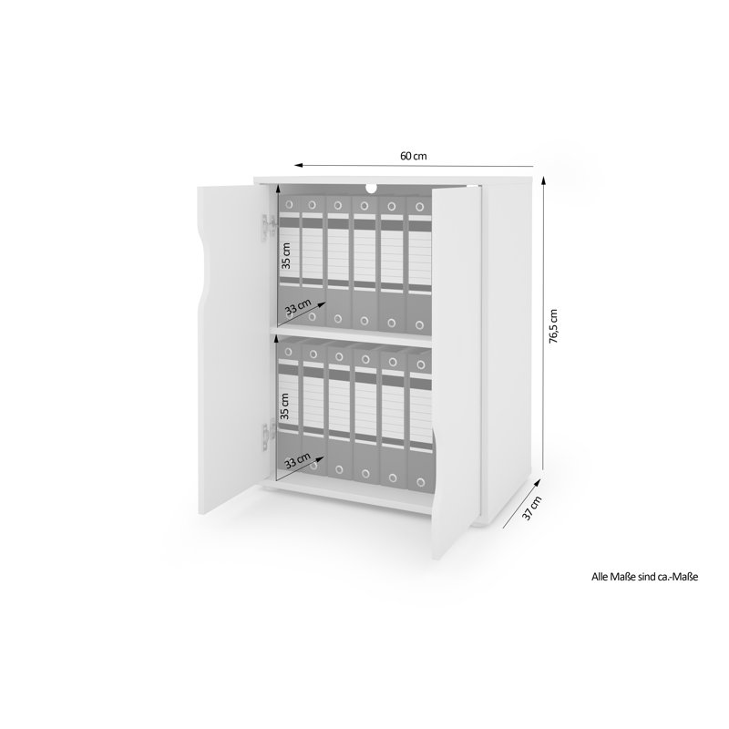 Oliviana Filing Cabinet, White