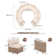Ensemble de conversation pour 8 personnes avec coussins