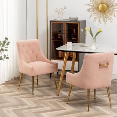 Baudel 19.6'' H Tufted Velvet Upholstered Side Chair