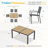  Abshire 7-Piece Outdoor Dining Set, 6-Person Outdoor Table and Chairs with Rectangular HDPS Top & Weather-Resistant Metal Frame, All-Weather Patio Dining Set for Backyard, Deck, Garden-516156725
