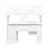 Antiqued White Home Office Computer Desk With Hutch, Ample Storage And Large Working Space-1849319043