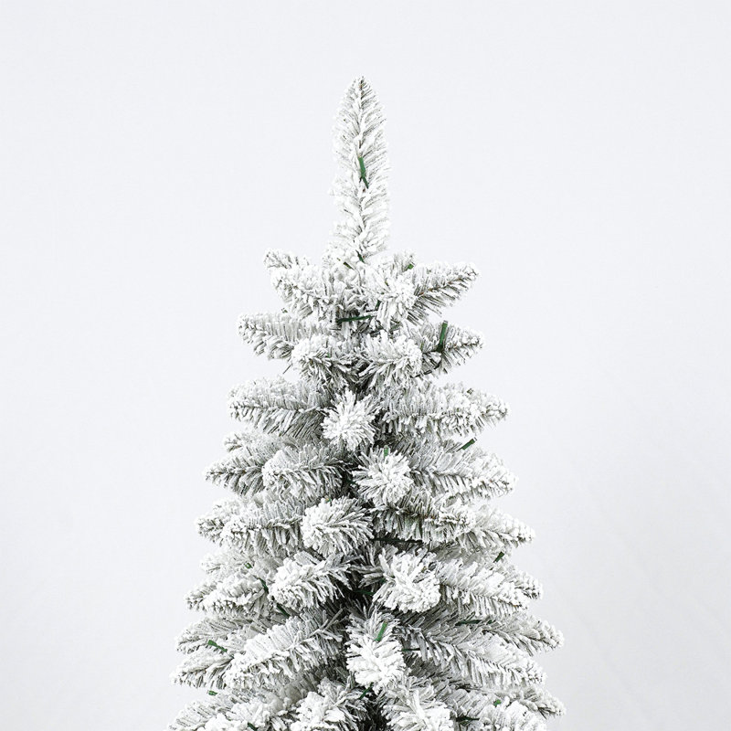 Ensemble d'arbre de Noël artificiel enneigé 3 lumières avec 3 lumières, 4 pi 5 pi 6 pi, décoration de Noël