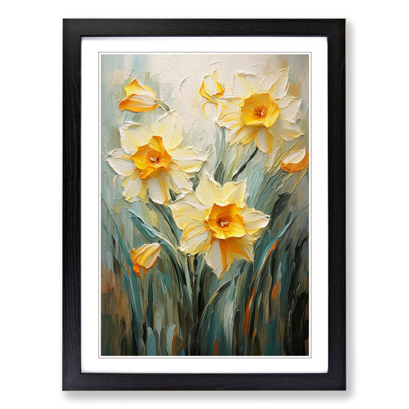 Single Picture Frame Print on Wood, 64cm H x 46cm W, Black Framed