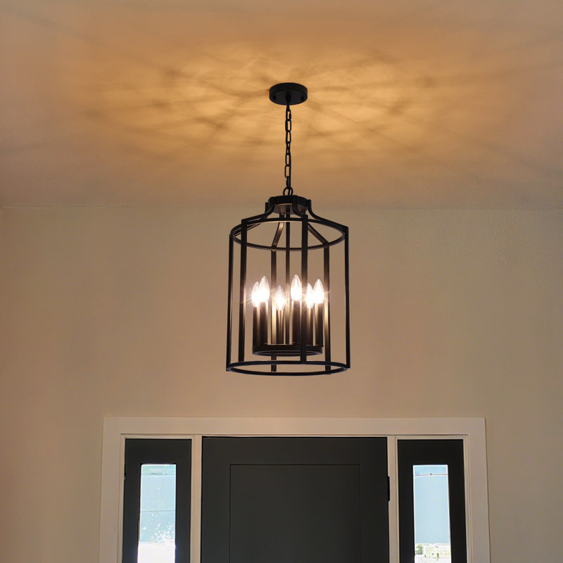 6-Light Dimmable Lantern  Chandelier
