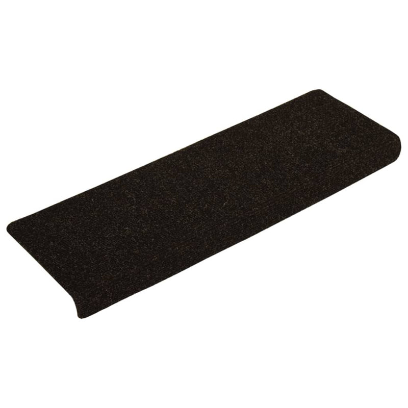 Stair Mats 15 pcs Needle Punch 65x21x4 cm Brown