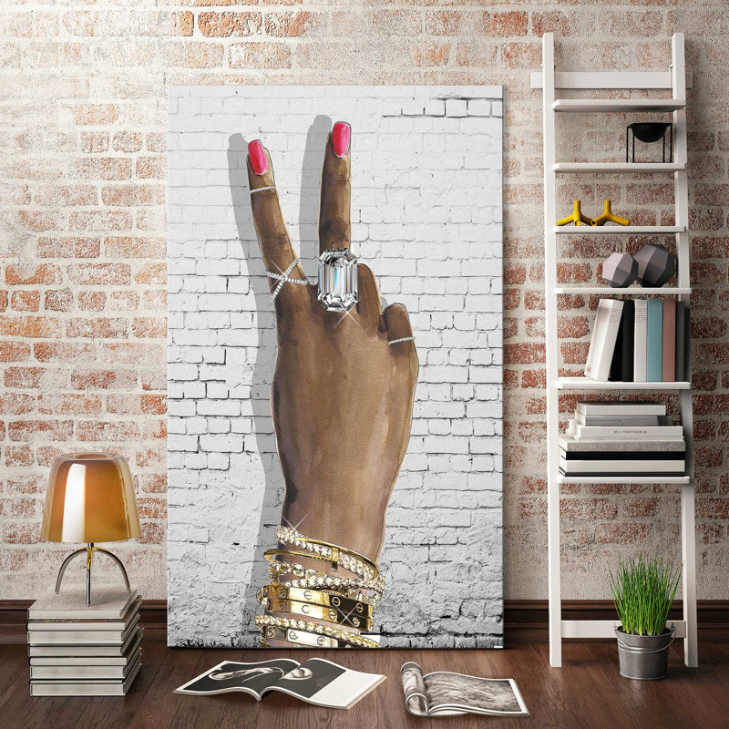 Paix (verticale) par Jodi - impression, Toile tendue, H 30 po x l 18 po x P 1 po