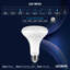 Ampoule DEL Luxrite BR40 12W = 90W 5CCT 2700K 3000K 3500K 4000K 5000K à intensité variable, 1 000 lumens, ampoule DEL à culot moyen, homologuée UL, paquet de 6 à culot moyen E26