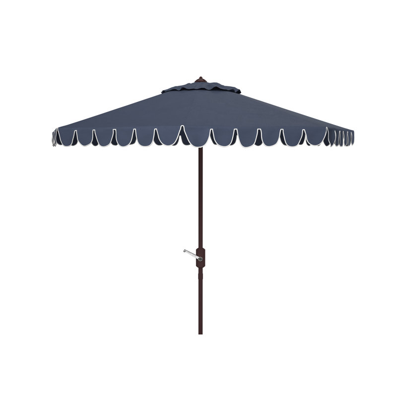 Teo 130'' Beach Umbrella, Navy/White
