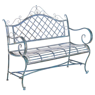 Abner Wrought Iron Outdoor Garden Bench