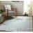 Marrakech Ivory Linescape Hand-Knotted Contemporary Transitional Wool 6' x 9'7" Area Rug