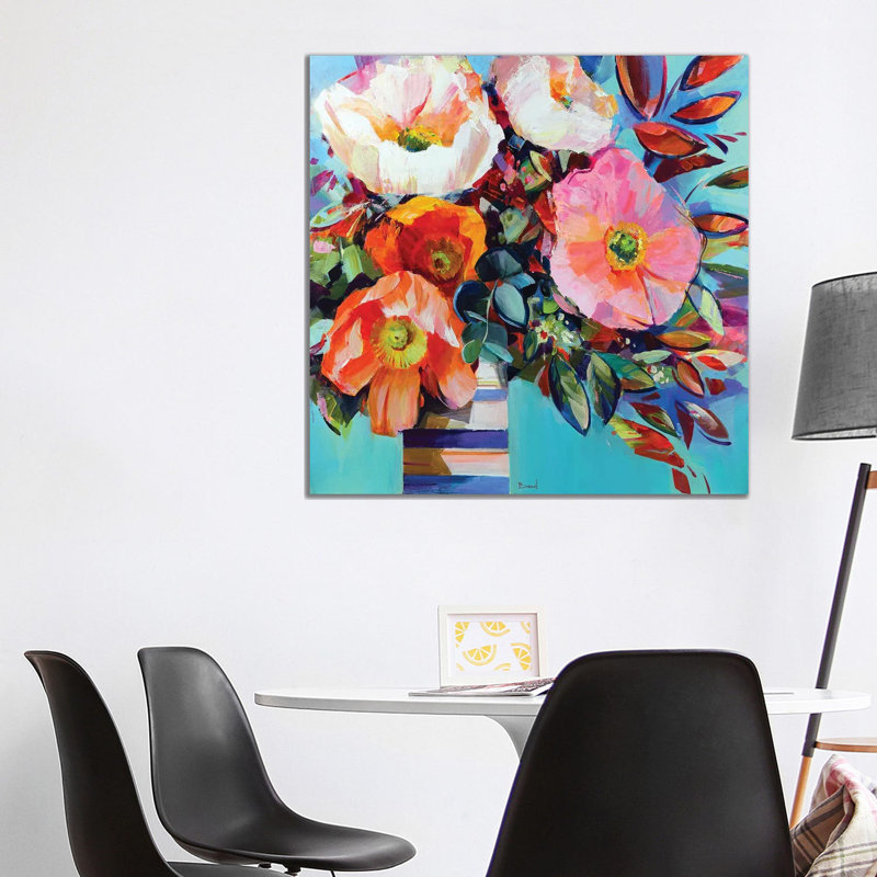 Choc floral - reproduction d'art mural - toile tendue, H 37 po x l 37 po, Toile tendue, Ne s’applique pas