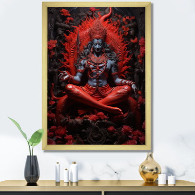 Hindouisme Vishnus vibrant vermillon - imprimé