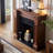 Wlanut Solid Wood Freestanding Fireplace