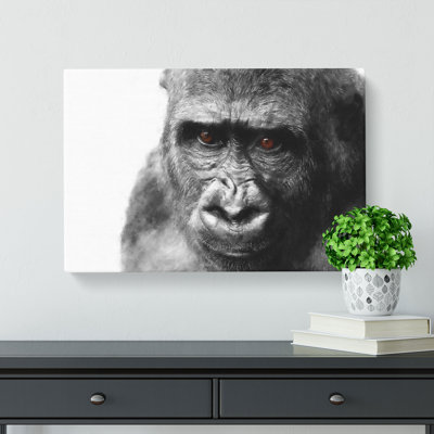 Gorilla With Brown Eyes Painting - Wrapped Canvas
