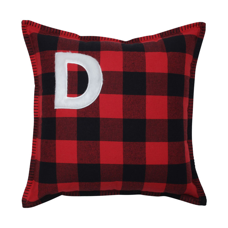 Plaid Reversible Throw Pillow, D
