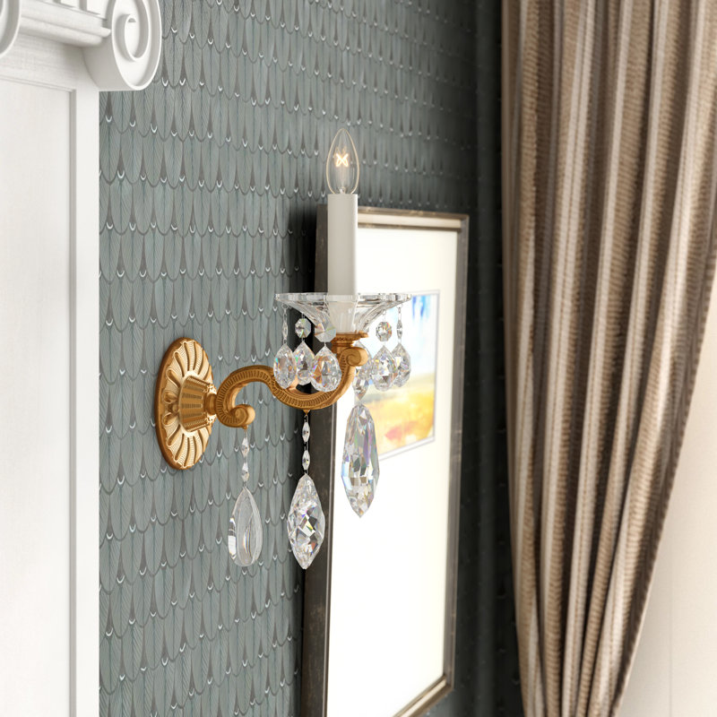 La Scala 1 - Light Candle Wall Light, French Gold, Heritage Clear