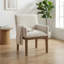 Ensemble de 2 fauteuils de salle à manger de style campagne moderne rembourrés gris-brun rembourrés