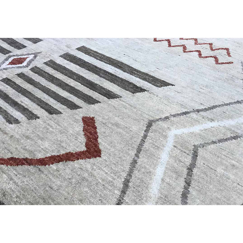 Tapis gris de haute qualité noué à la main Gabbeh