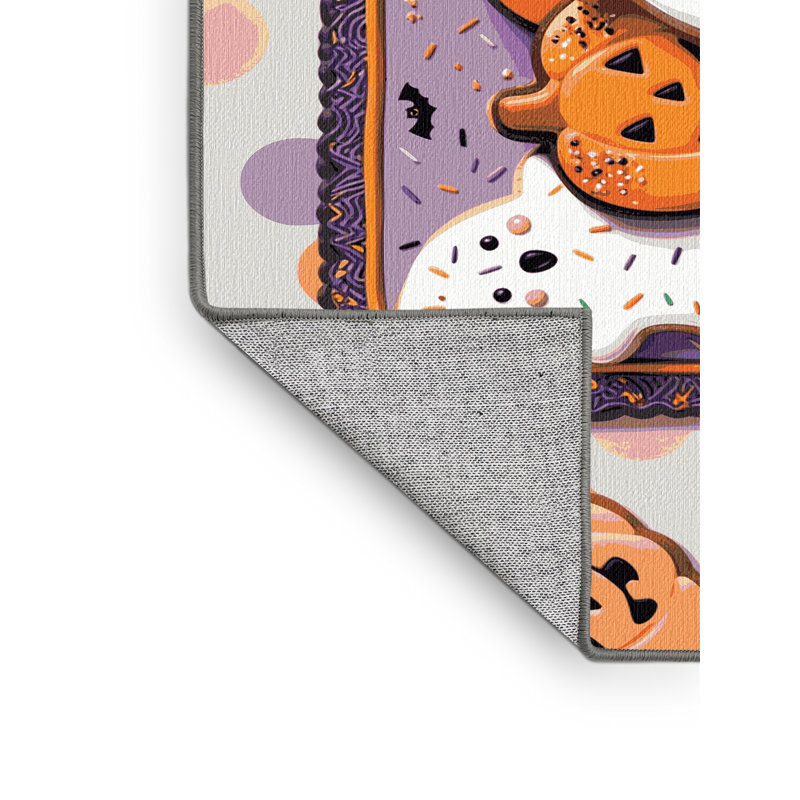 Tapis lavable pour les fêtes d'Halloween Khadra, Rectangle de 5 pi x 8 pi