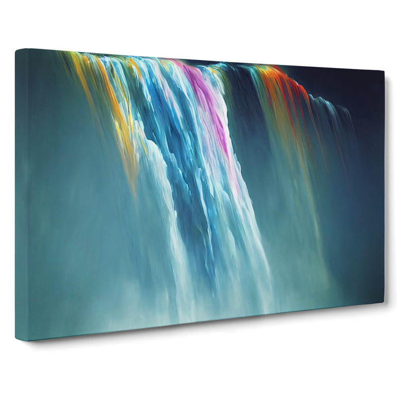 Dripping Waterfall Vol.3 - Wrapped Canvas Painting, 35cm H x 50cm W x 3cm D