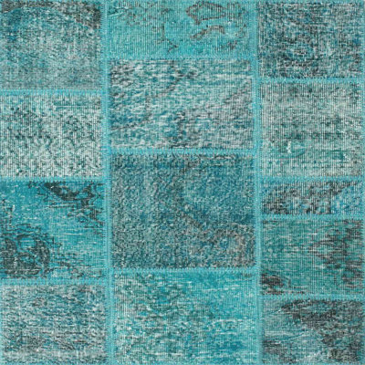 Tapis bleu ciel contemporain/zone blanche Basque