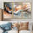 Toile avec cadre flottant or