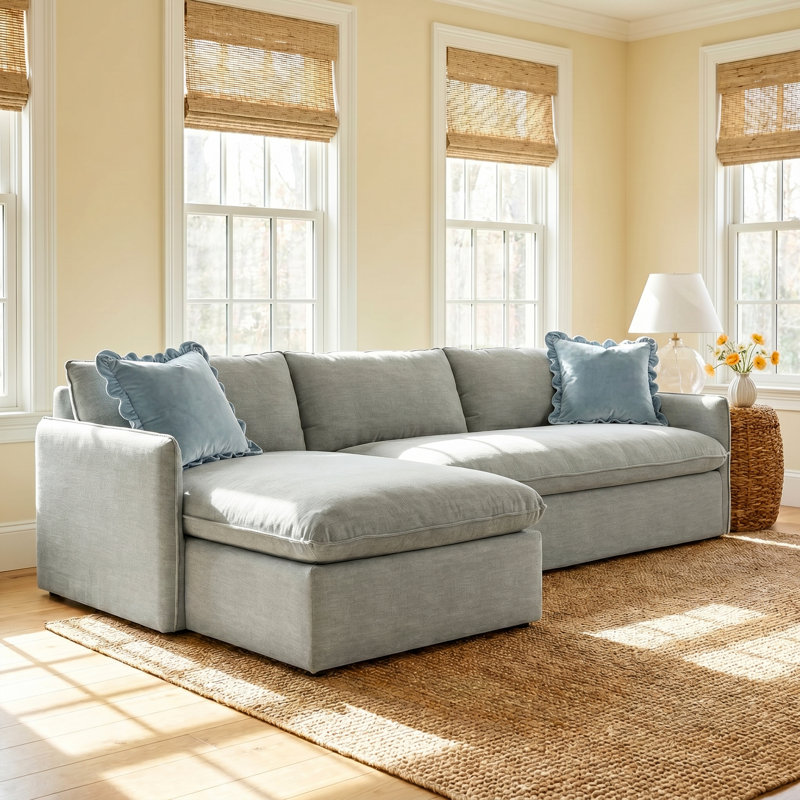 Bellatrix 2-Piece Slipcovered Sectional, Canvas Flax Sunbrella® Canvas, Left Hand Facing