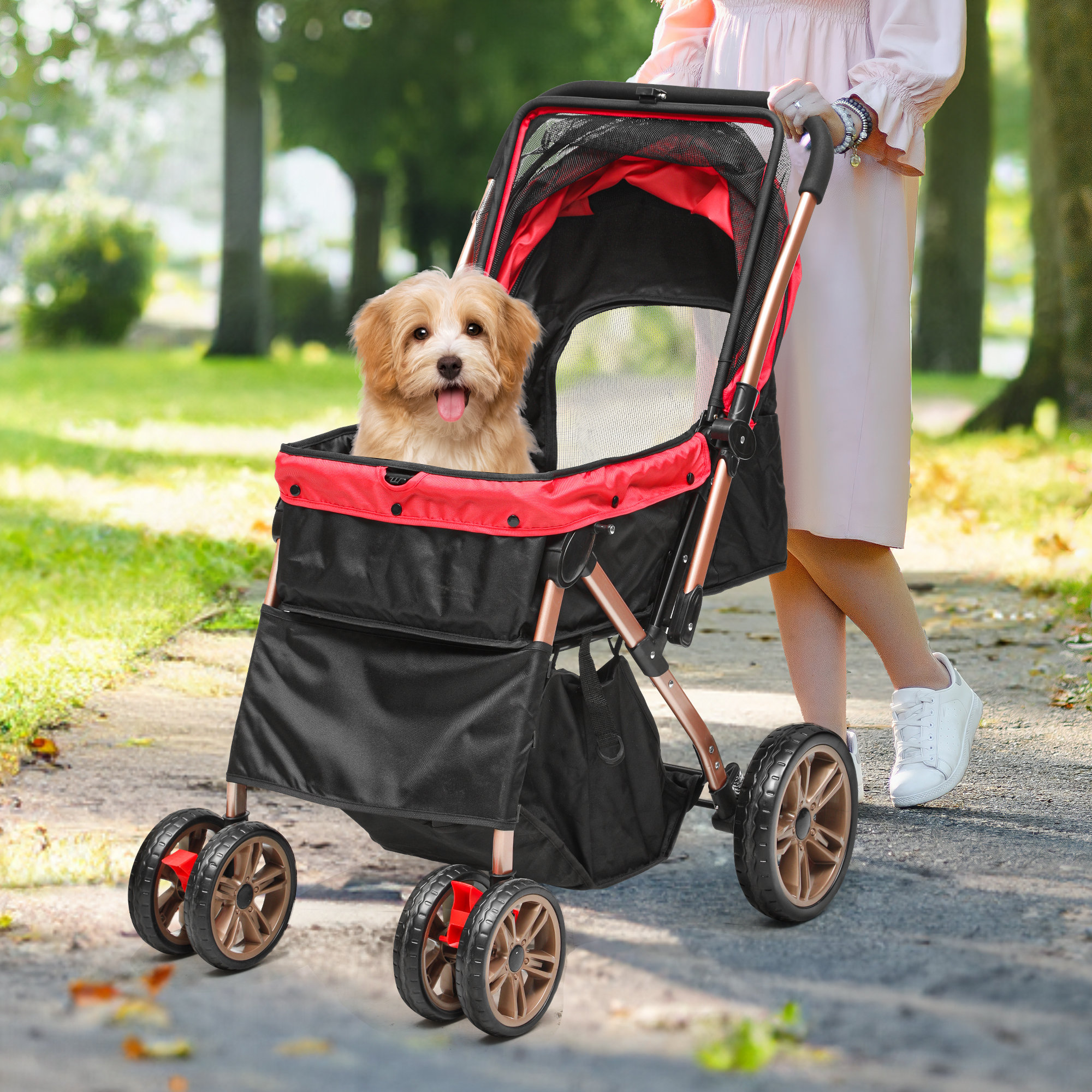 Edrosie Inc Foldable Pet Stroller with Detachable Carrier & Reviews ...