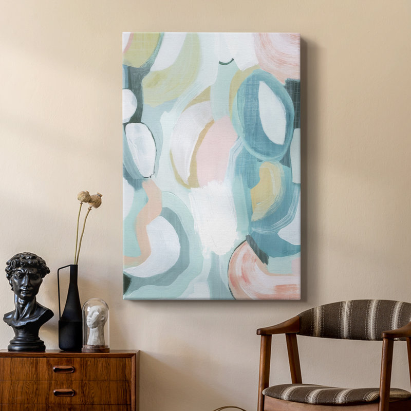 Pastel Garden Abstraction II - galerie sur mesure, H 12 po x l 8 po