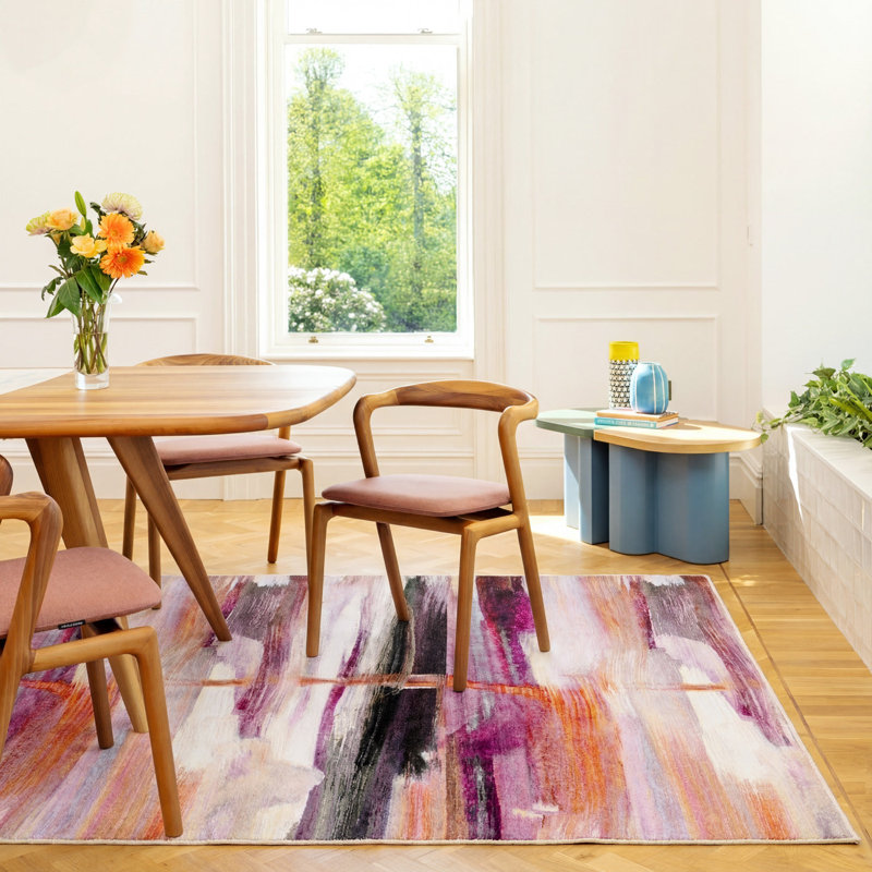 Destane Abstract Cotton Machine Tufted Area Rug, 160cm x 230cm