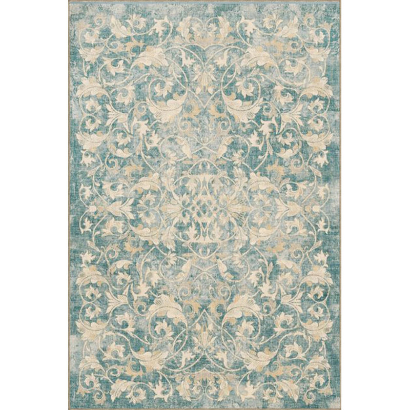 Tapis décoratif lavable à motif d'étoiles, Rectangle de 5 pi x 8 pi