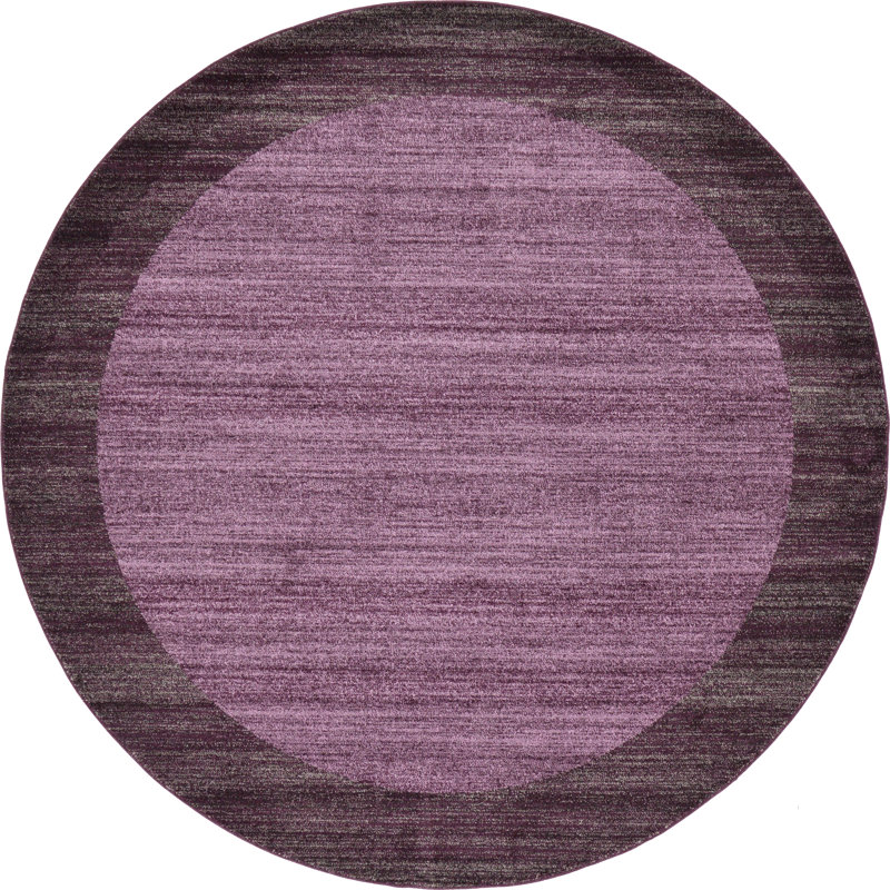Tapis violet Hermina, Rond 6 pi 1 po x 6 pi 1 po