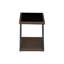 Wicker Rattan Outdoor Side Table With Tempered Glass