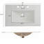 Meuble-lavabo de salle de bain avec lavabo en céramique, avec tablette réglable et plateau basculant-1048023495