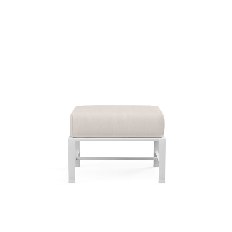 Bristol Outdoor Ottoman, Canvas Natural Sunbrella®