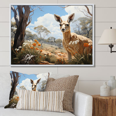 «Kangaroo Bound Pastoral II», reproduction sur toile