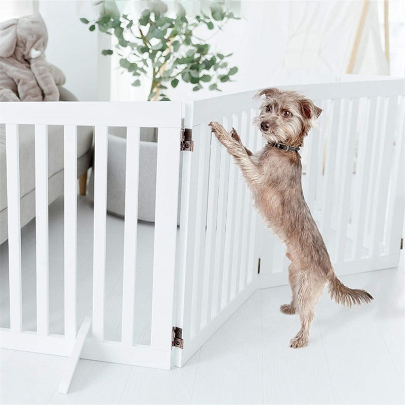Wood Foldable Freestanding Pet Gate
