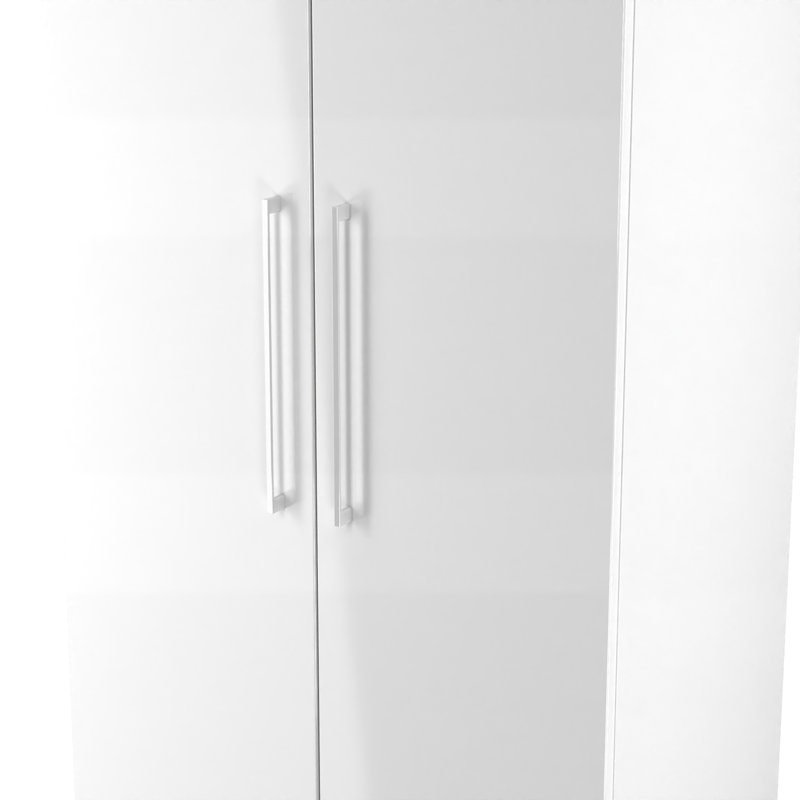 Paris Manufactured Wood Wardrobe, White