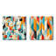 Culhert - Ensemble de 2 collages carrés abstraits-101847027-101847025