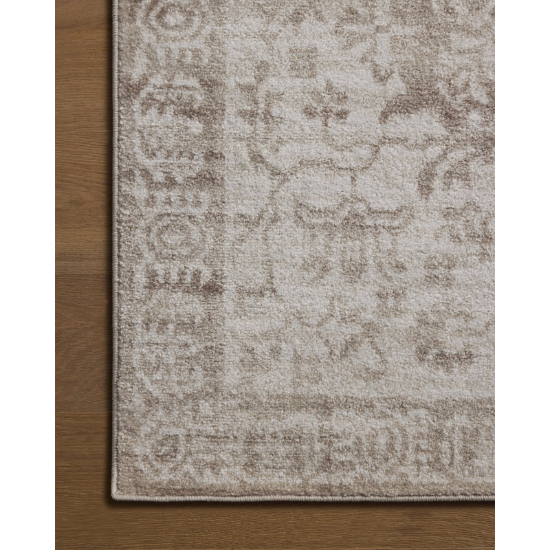 Tapis taupe / ivoire Loloi Winnah, 9 pi 6 po x 13 pi